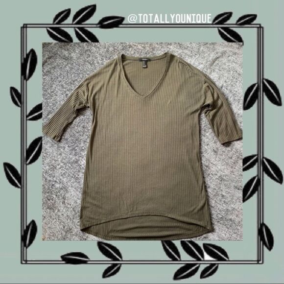 Forever 21 Tunic Hunter Green Medium Lined Fabric - Picture 1 of 7